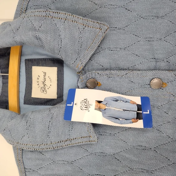 Women's Blue Quilted Jacket - Picture 6 of 6